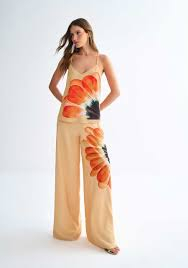 Blusa Alças Estampada com Detalhe Costas 3158E