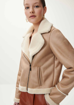 Jaqueta em Suede com Forro Pelo 8613L