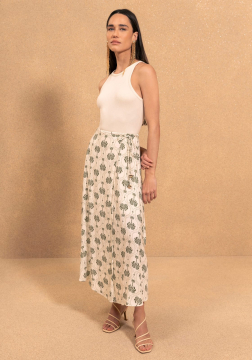 Saia Midi em Viscose com Amarração Lez a Lez 5464E