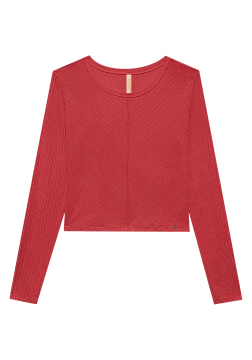 BLUSA CROPEED CANELADA ALONGADA MANGA LONGA LUNENDER 00085