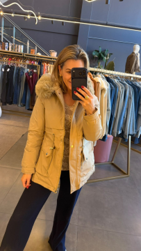 Parka Impermeável Forrada com Pêlos New Open 