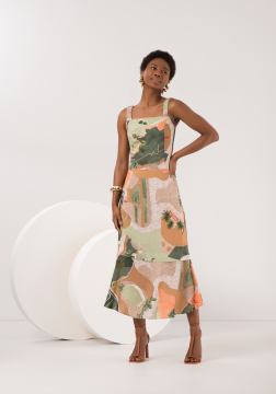 SAIA MIDI EM VISCOSE LUNENDER  C0173