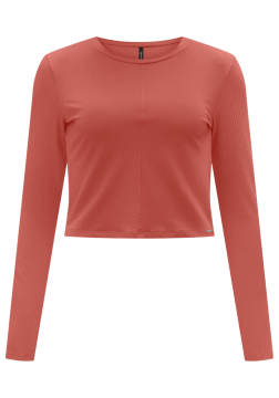 BLUSA CROPEED CANELADA ALONGADA MANGA LONGA LUNENDER 00085