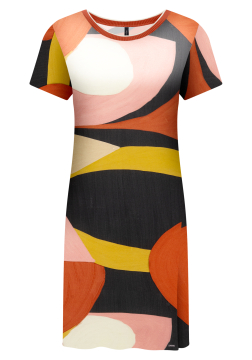 vestido em malha manga curta lunender C0153