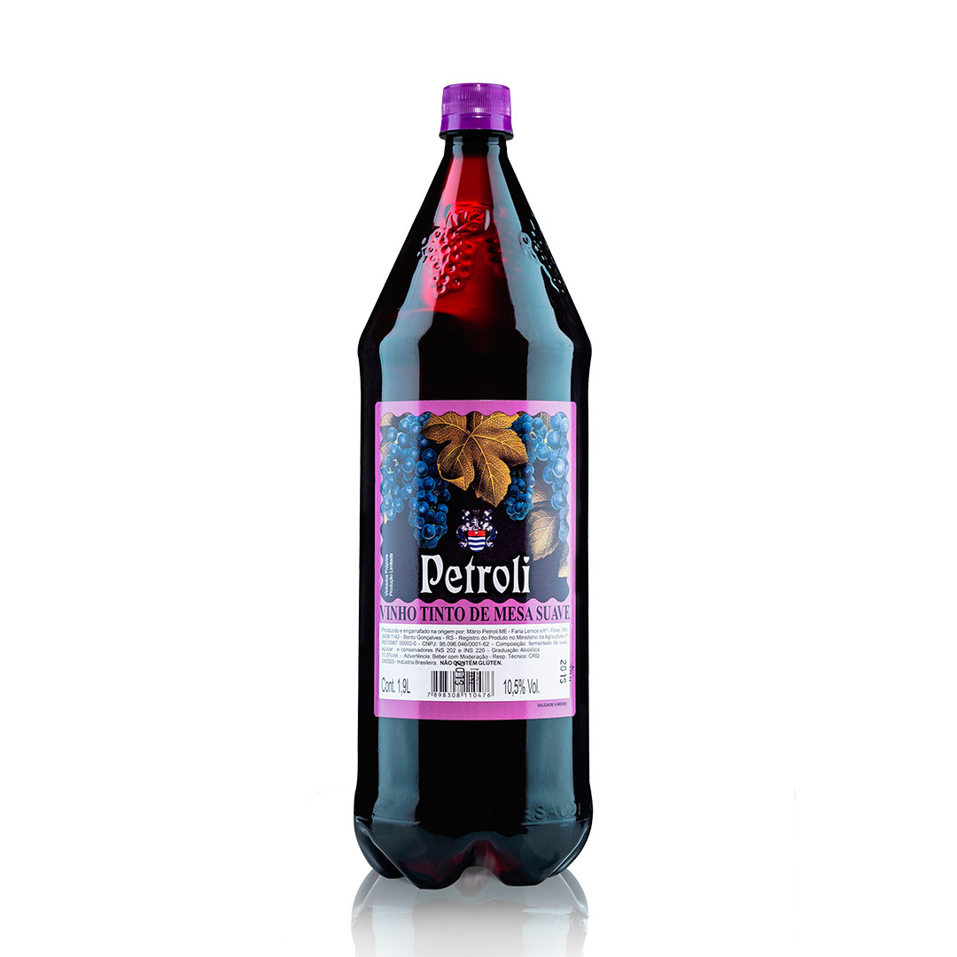 Vinho Tinto Suave Garrafa Pet 1,9 L