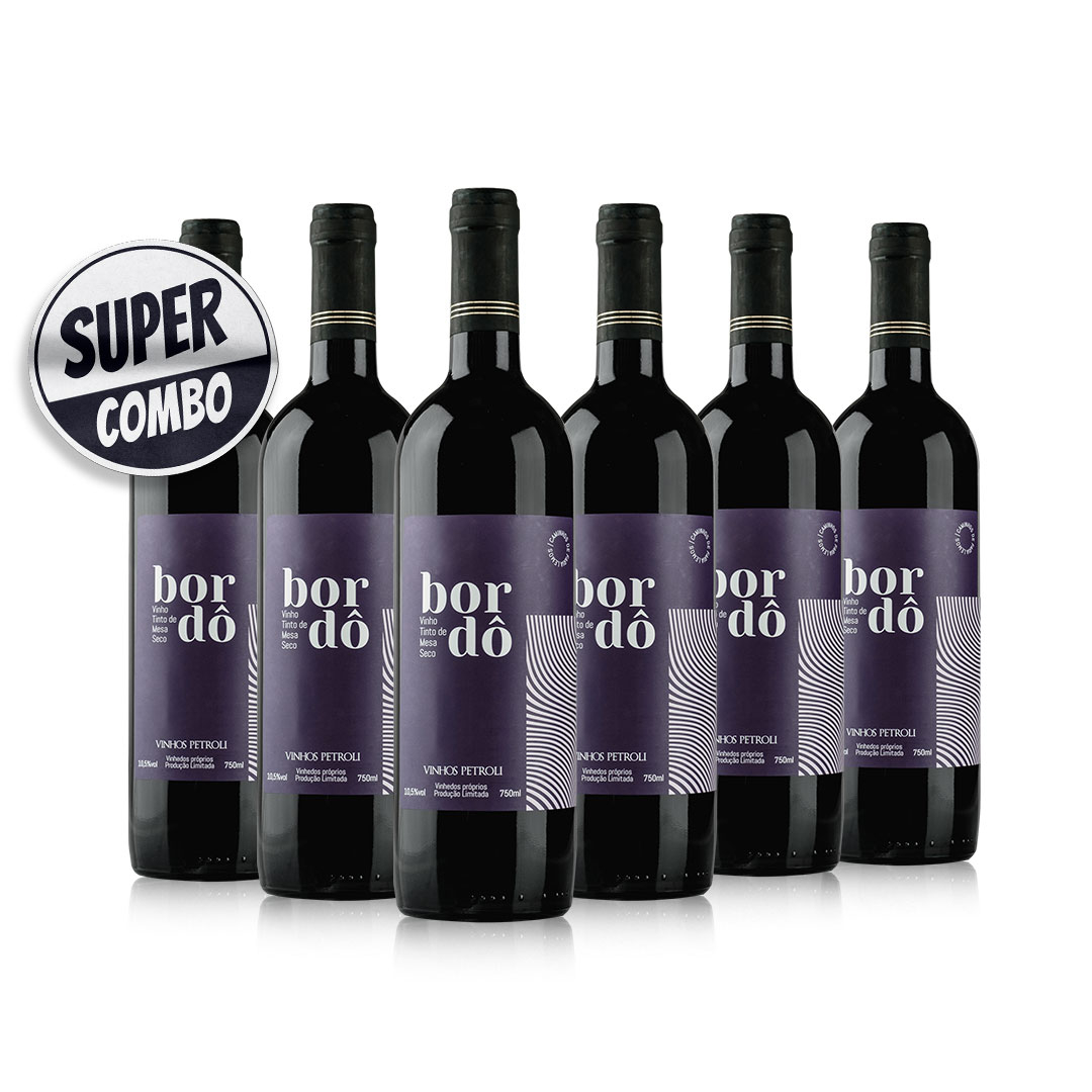 Vinho Petroli Bordô 750ml caixa 6 un