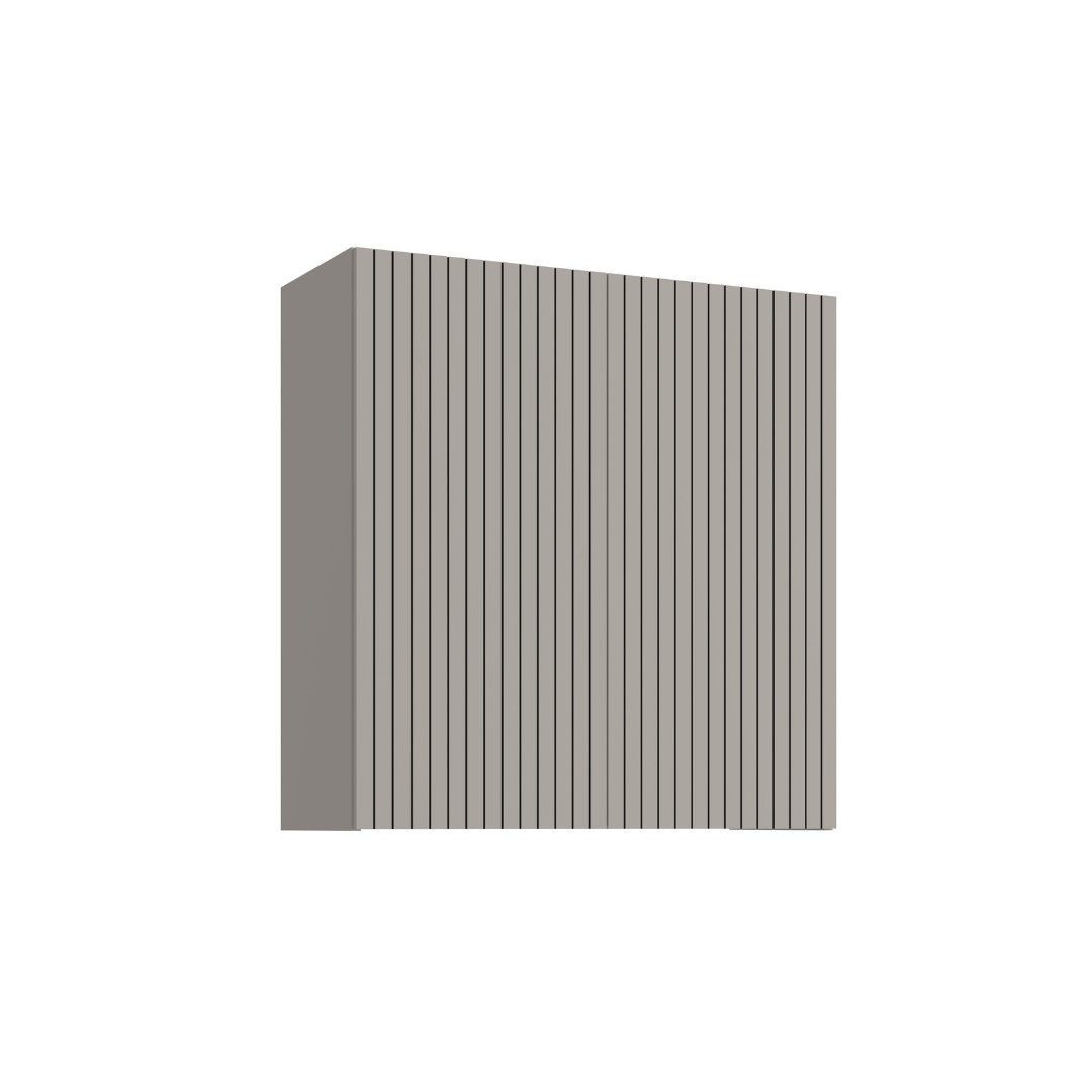 Armário Aéreo Alto 80cm 2 Portas Grafiatto Mdf Cinza / Cinza Linha Sardenha 4182