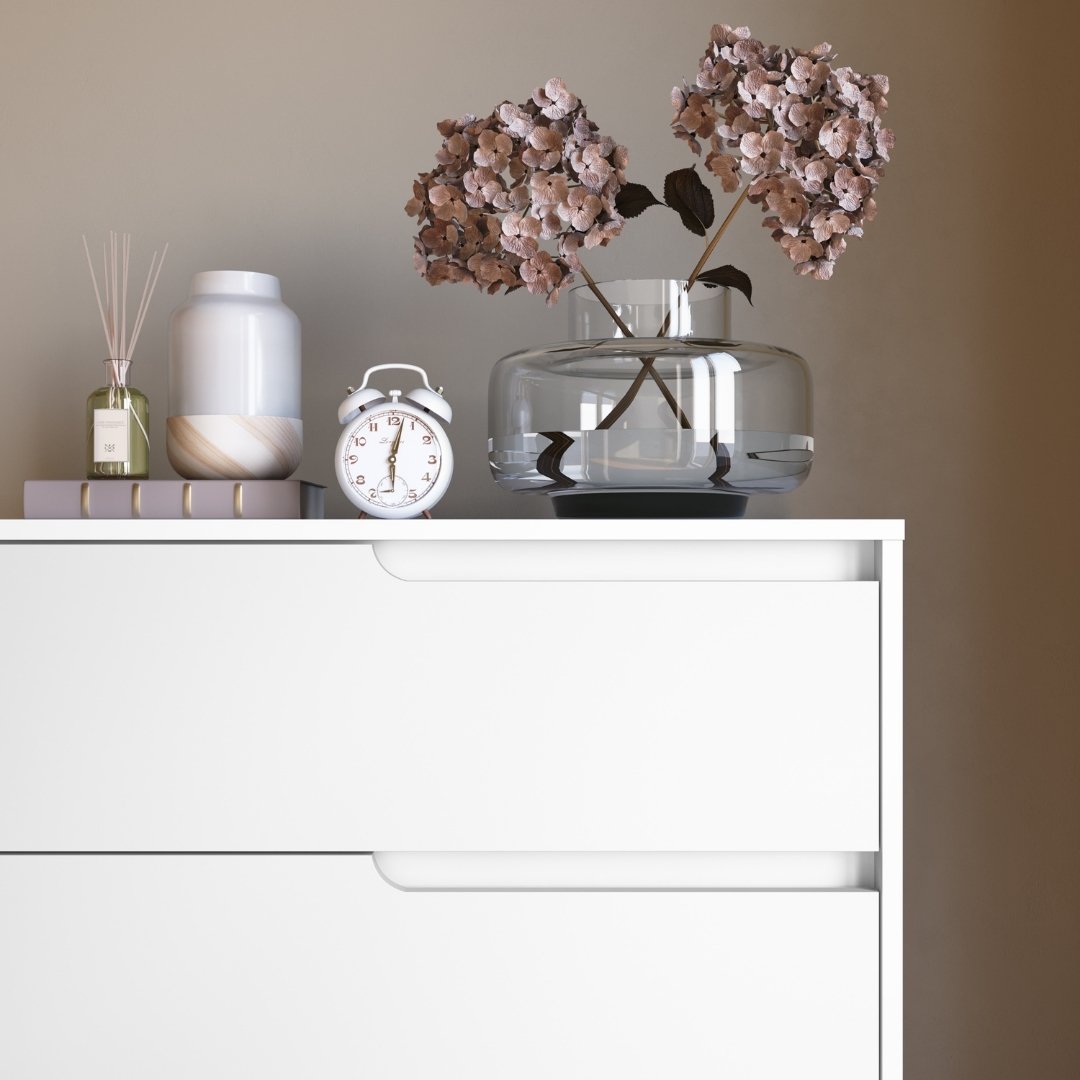 Cômoda Monet 80cm 4 Gavetas Mdf Branco / Branco 510