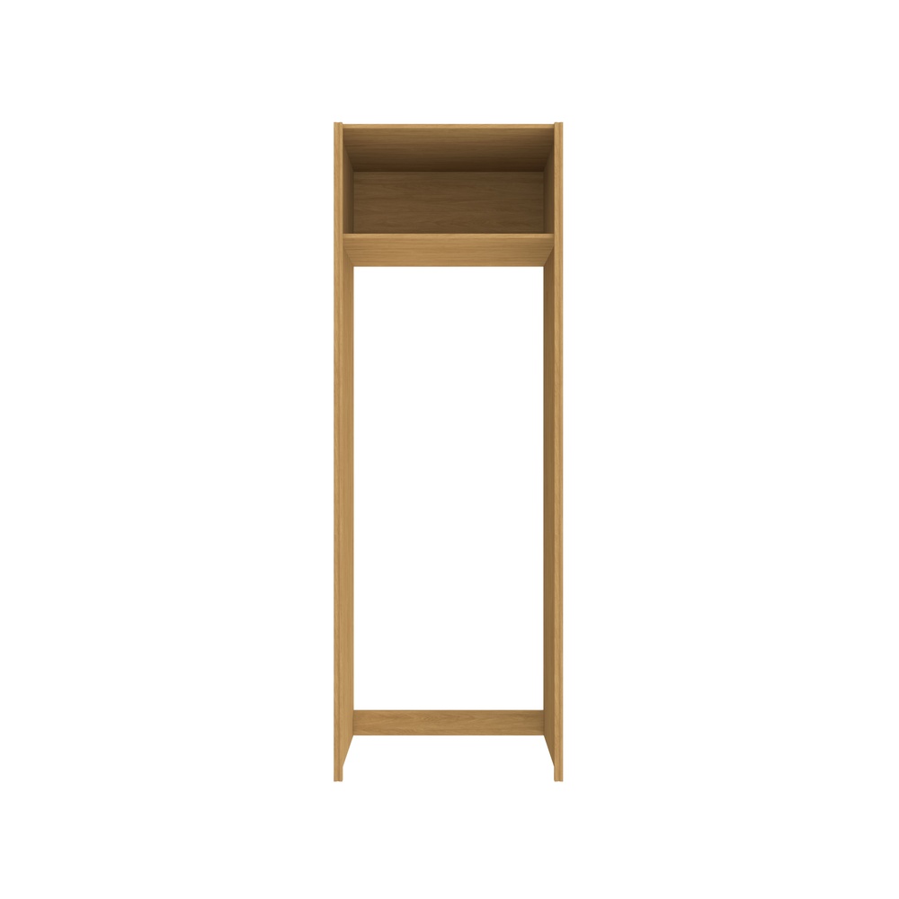 Lateral de Geladeira C/ Armário Aéreo Médio 80cm 2 Portas Mdf Mascavo / Champanhe Linha Mira 4699