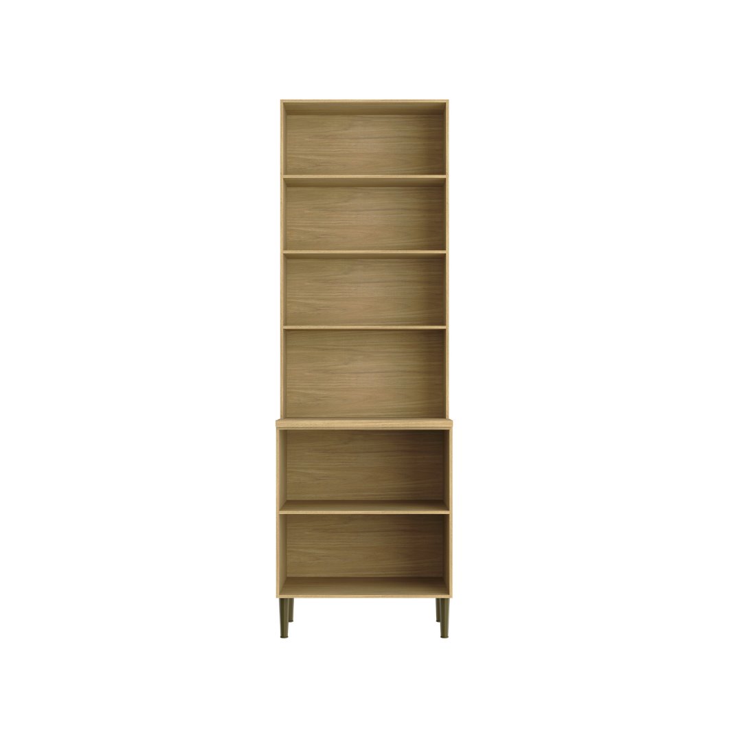 Cristaleira 70cm 4 Portas Mdf Louro Freijó / Louro Freijó C/ Vidro Reflecta Linha Ibiza 4306