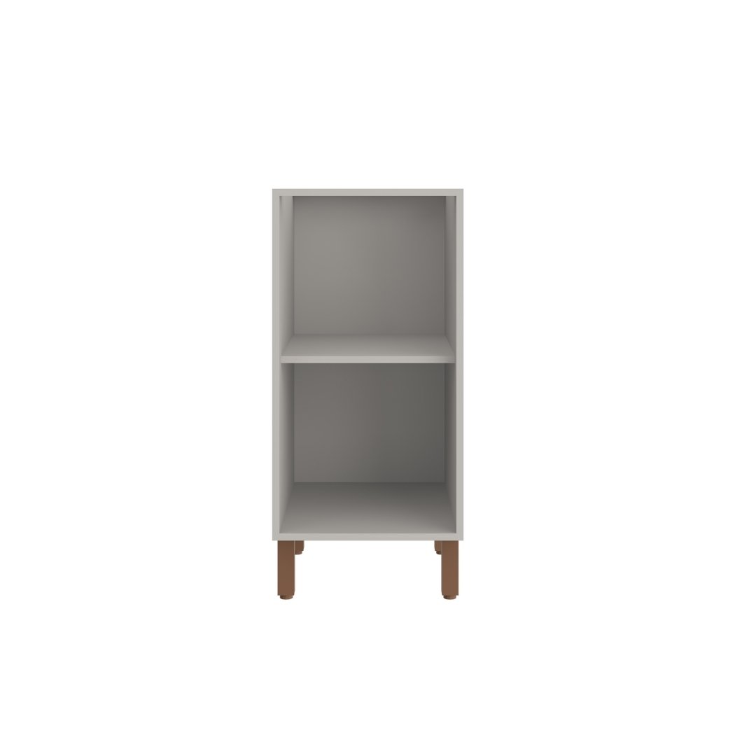 Balcão 40cm 1 Porta Mdf Cinza / Cinza S/ Tampo Linha Sardenha 4134