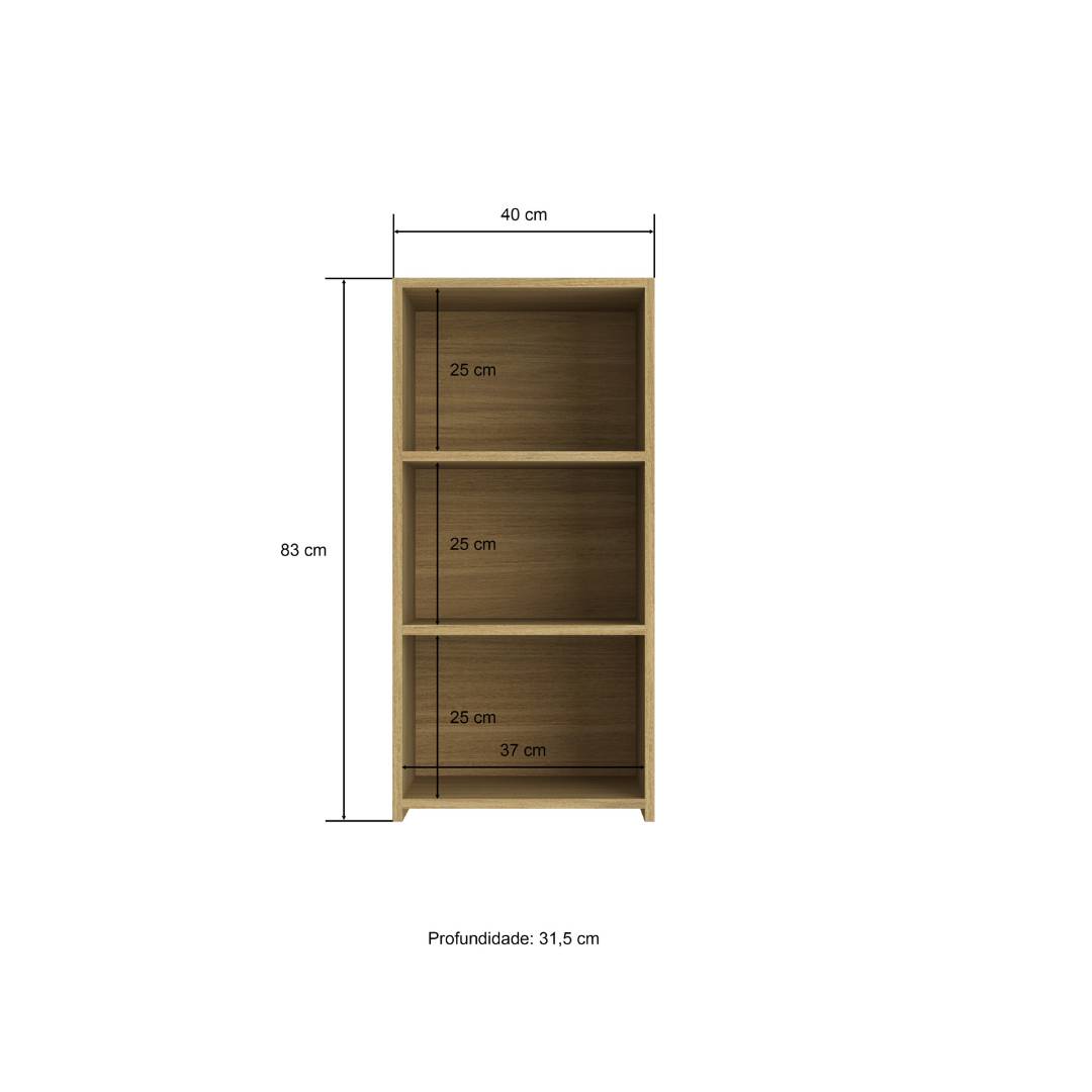 Armário Aéreo Alto 40cm 1 Porta Mdf Louro Freijó / Louro Freijó Linha Sardenha 4141