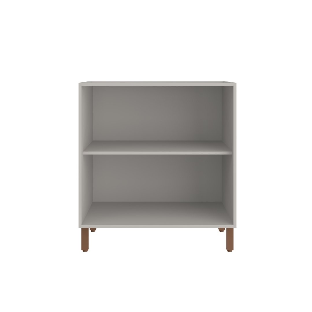 Balcão 80cm 2 Portas Mdf Cinza / Cinza S/ Tampo Linha Sardenha 4138