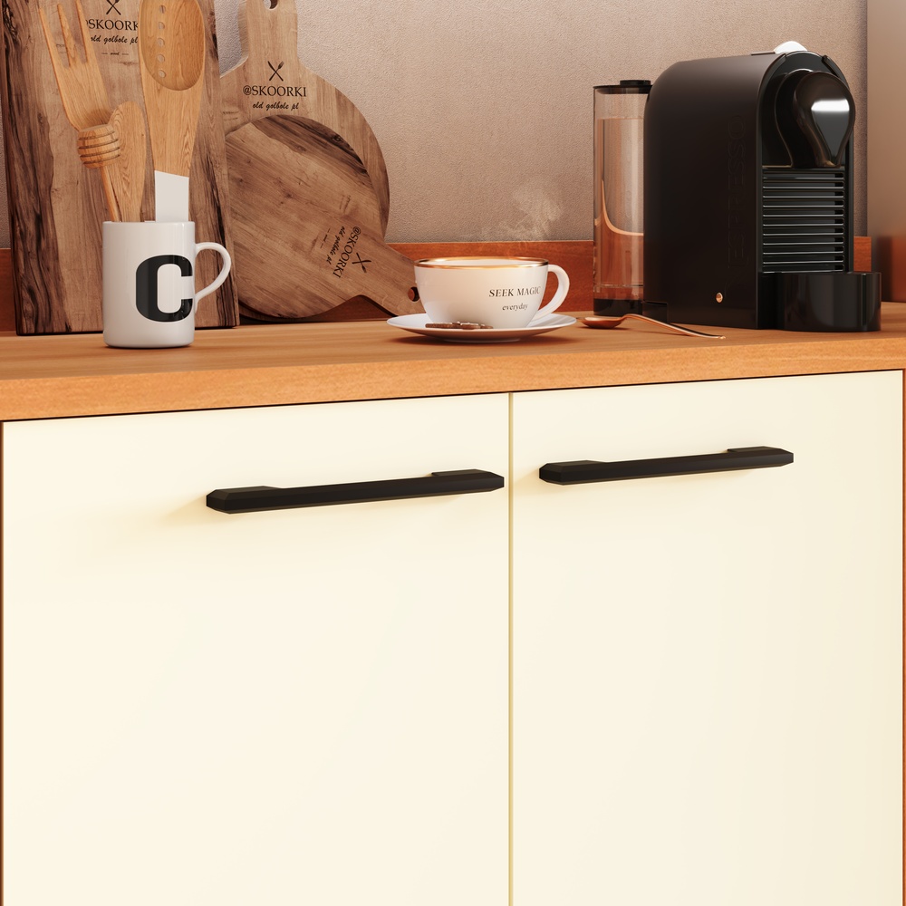 Balcão P/ Pia 120cm 3 Portas 2 Gavetas Mdp Rovere / Champanhe Linha Havana 3607