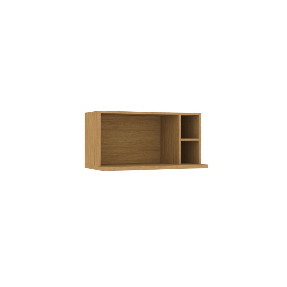Suporte Para Micro-ondas 80cm Mdf Mascavo C/ Nicho Linha Mira 4661