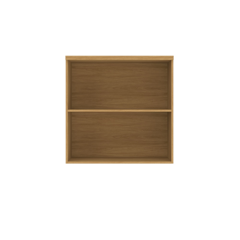 Armário Aéreo Alto 80cm 2 Portas Mdf Mascavo / Champanhe Linha Mira 4682