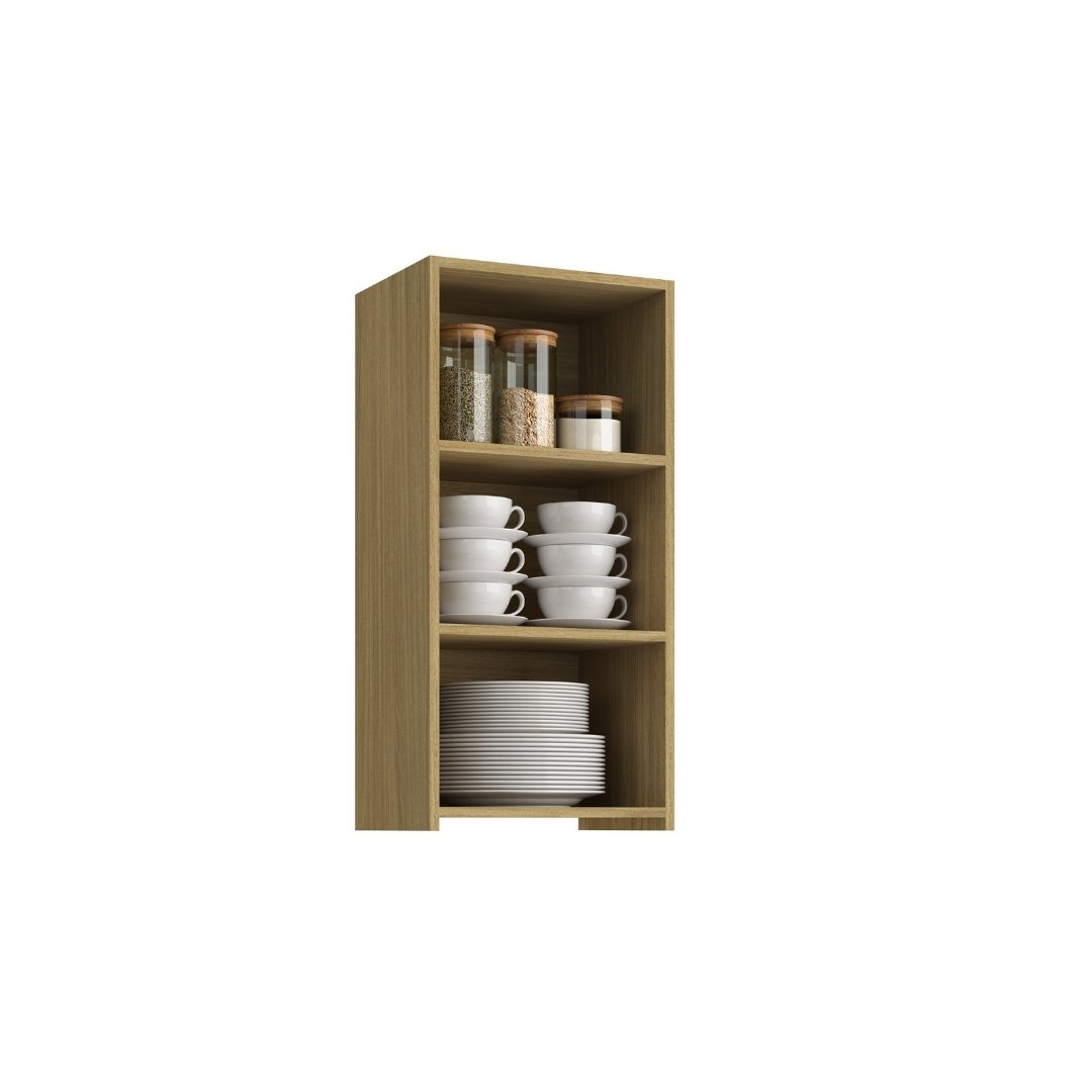 Armário Aéreo Alto 40cm 1 Porta Grafiatto Mdf Louro Freijó / Louro Freijó Linha Sardenha 4140