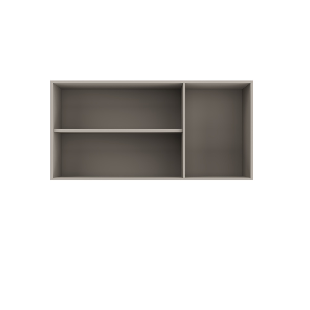 Armário Aéreo Alto 120cm 3 Portas Mdp Cinza / Cinza Linha Charlotte 4511