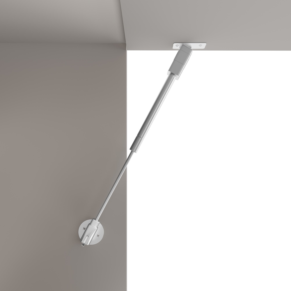 Armário Aéreo Basculante 80cm 1 Porta Mdp Cinza / Cinza Linha Charlotte 4581