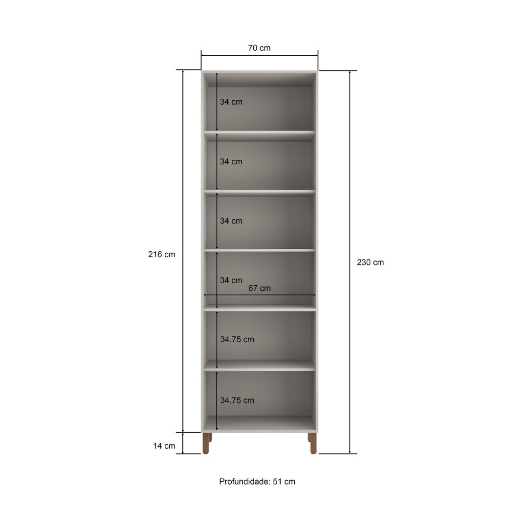 Paneleiro Duplo 70cm 4 Portas Mdf Cinza / Cinza Linha Sardenha 4139