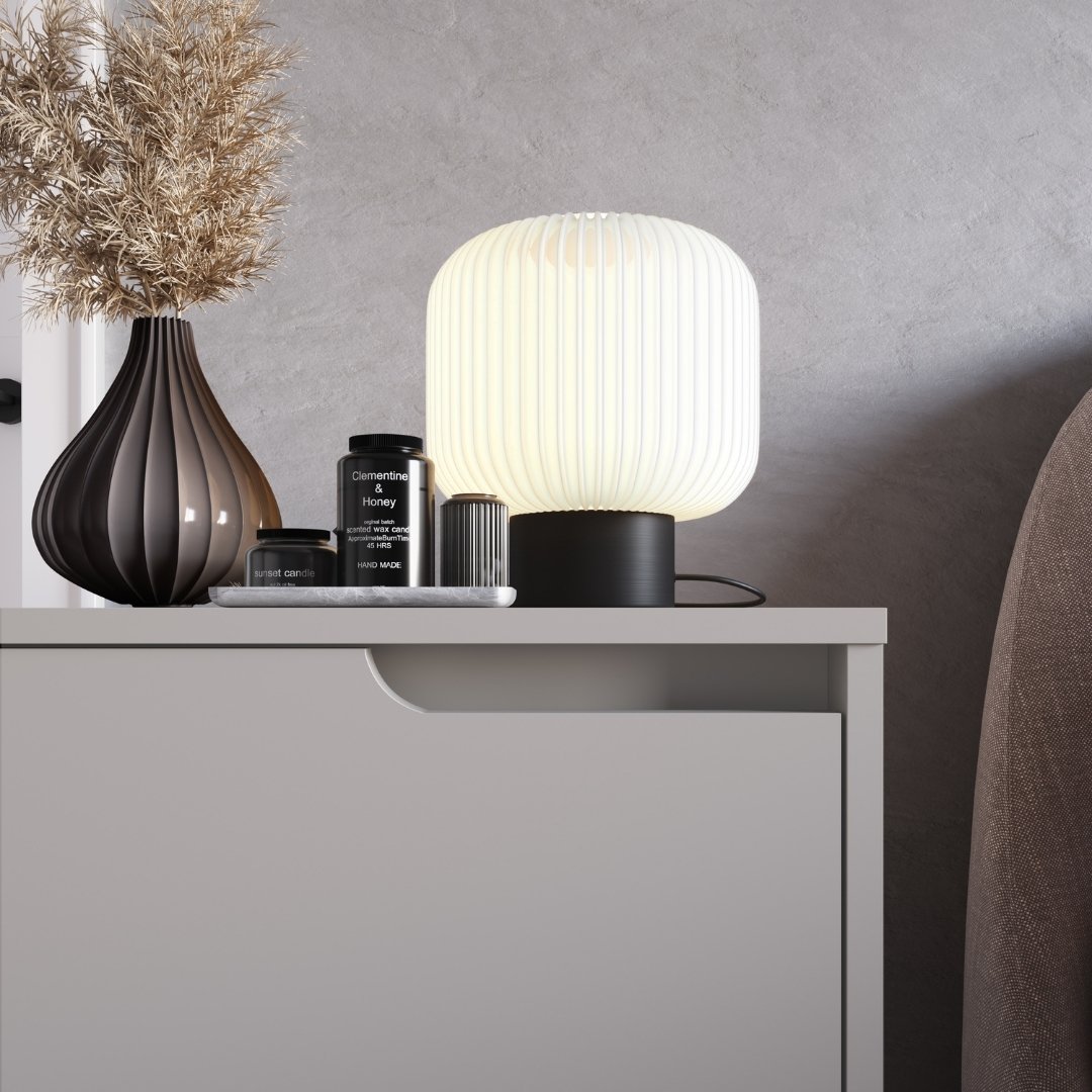 Mesa Auxiliar Da Vinci 45cm 2 Gavetas Mdf Cinza / Cinza 512