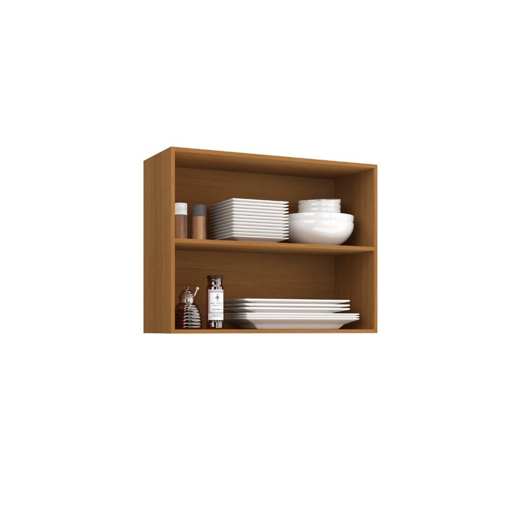 Armário Aéreo Médio 70cm 2 Portas Mdf Nature / Champanhe Linha Ibiza 4375