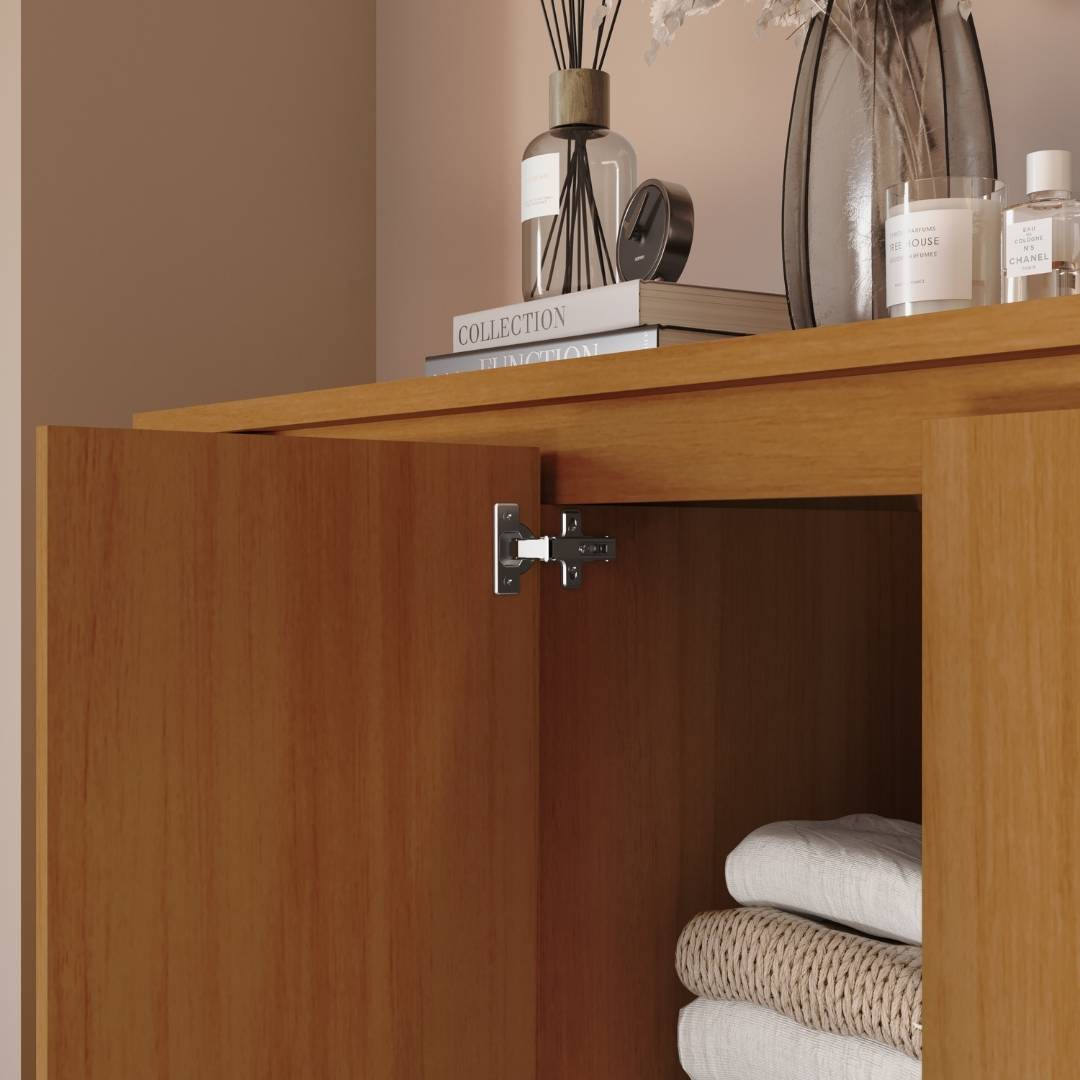 Cômoda Línea 130cm 2 Portas 4 Gavetas Mdf Nature / Nature 523