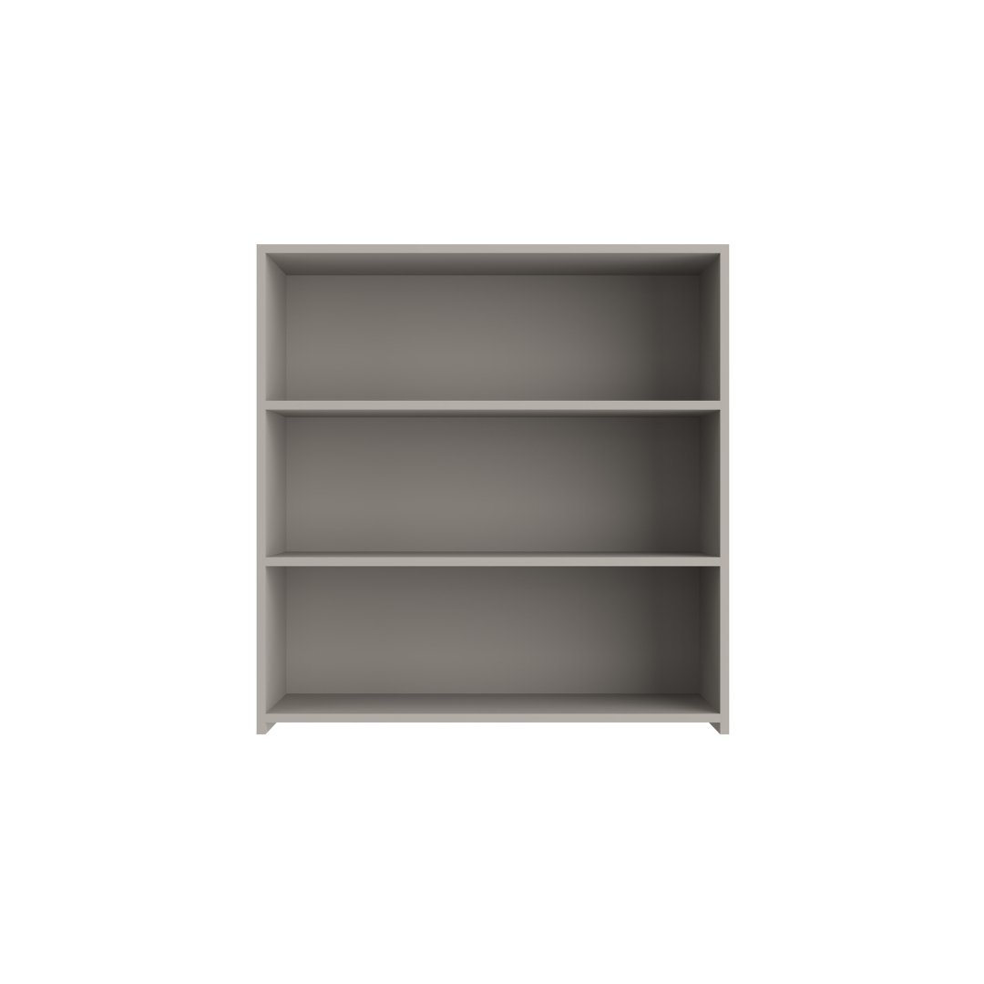 Armário Aéreo Alto 80cm 2 Portas Vidro Reflecta Mdf Cinza / Cinza Linha Sardenha 4189