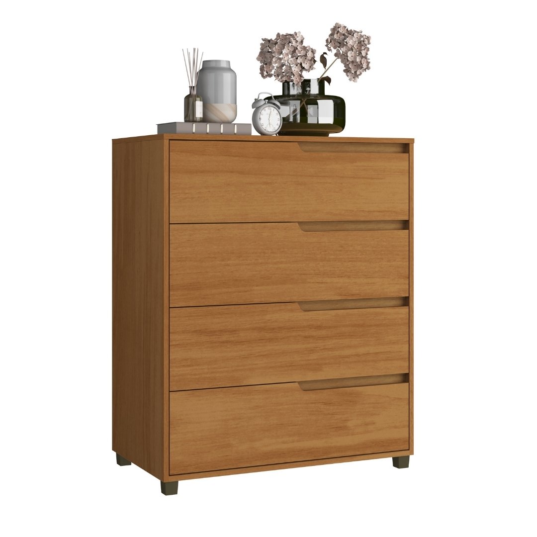 Cômoda Monet 80cm 4 Gavetas Mdf Nature / Nature 510