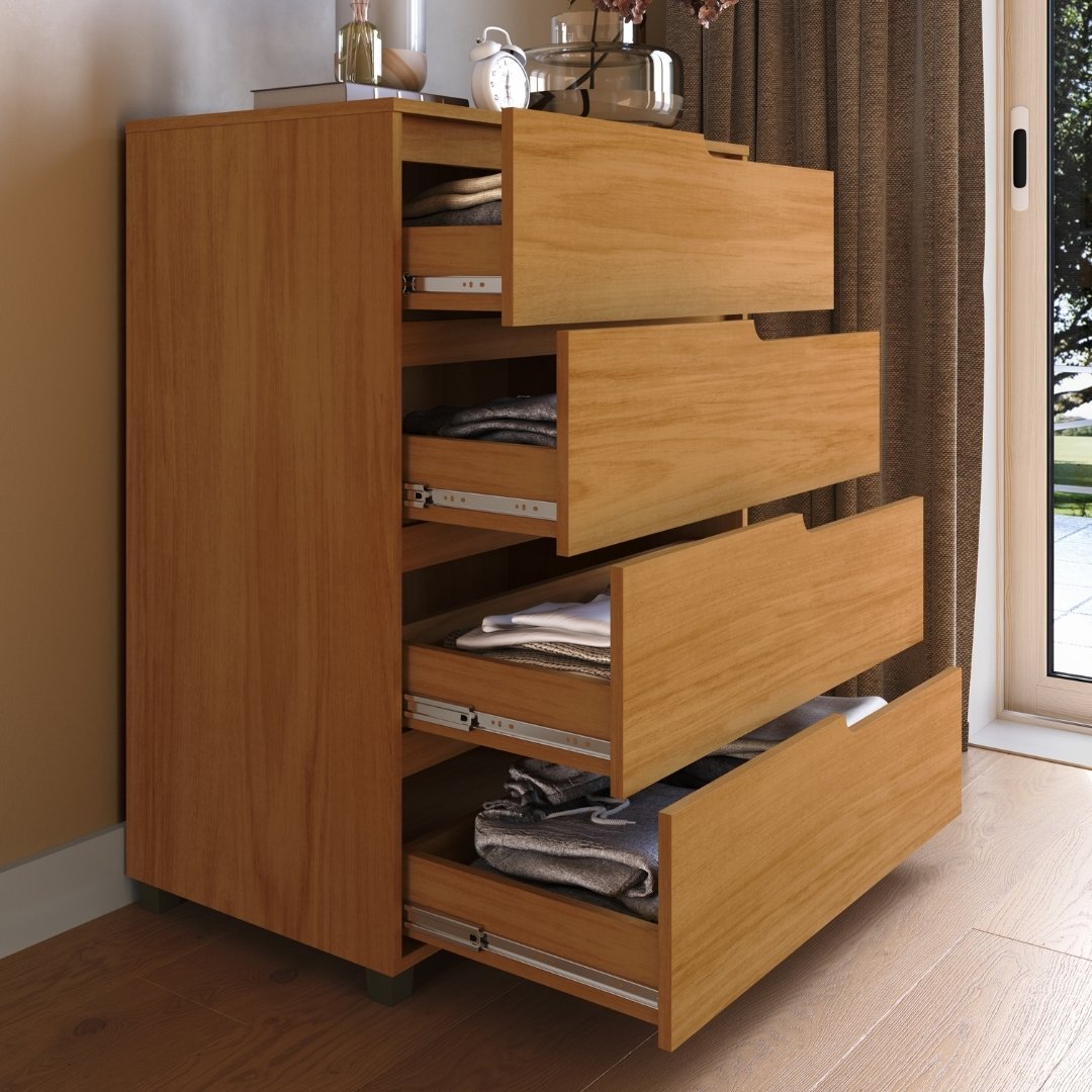 Cômoda Monet 80cm 4 Gavetas Mdf Nature / Nature 510