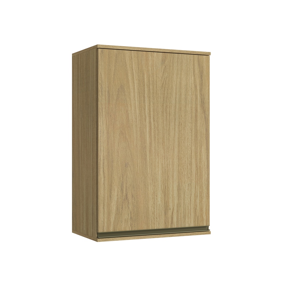 Armário Aéreo Alto 60cm 1 Porta Mdf Louro Freijó / Louro Freijó Linha Nova Dubai 3966