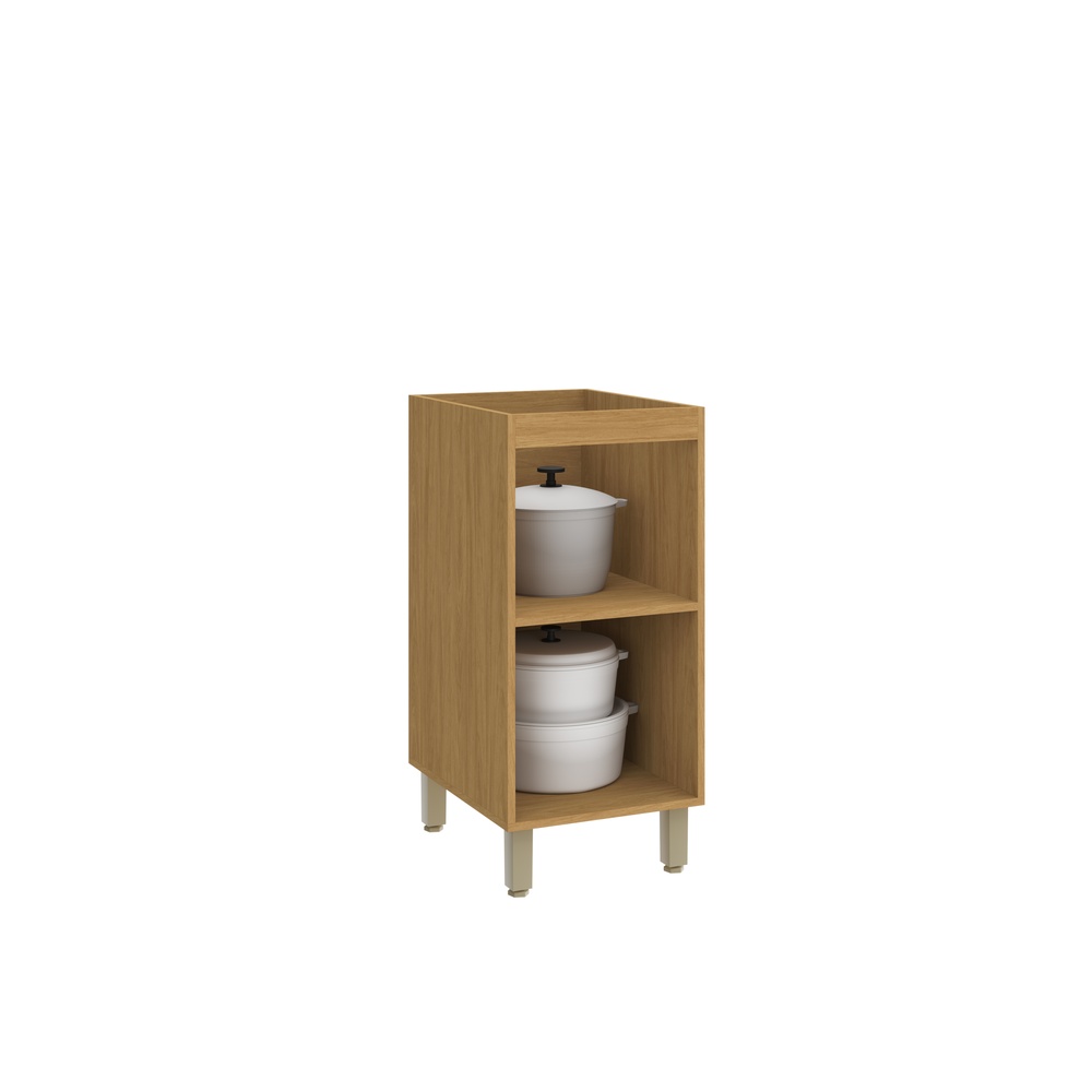 Balcão 40cm 1 Porta Mdf Mascavo / Champanhe S/ Tampo Linha Mira 4634