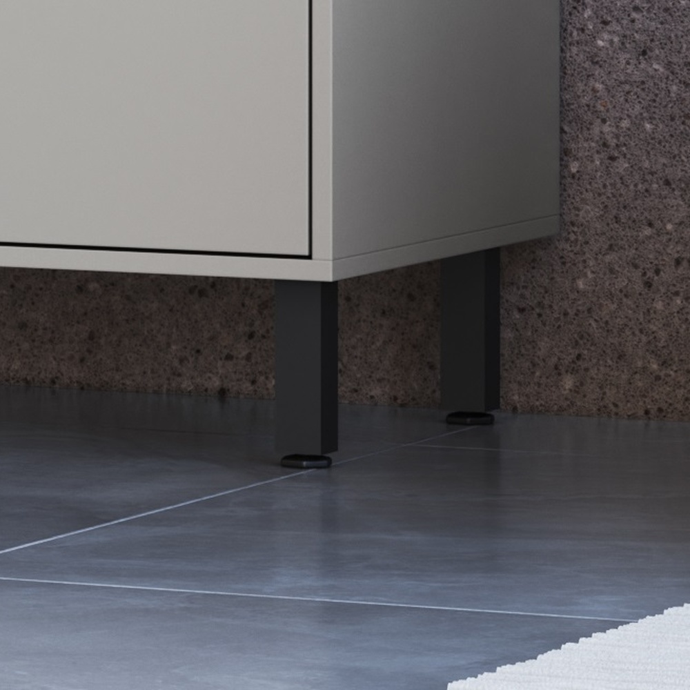 Torre Quente 70cm 3 Portas Mdp Cinza / Mascavo C/ Espaço P/ Forno Elétrico e Micro-ondas Linha Charlotte 4523