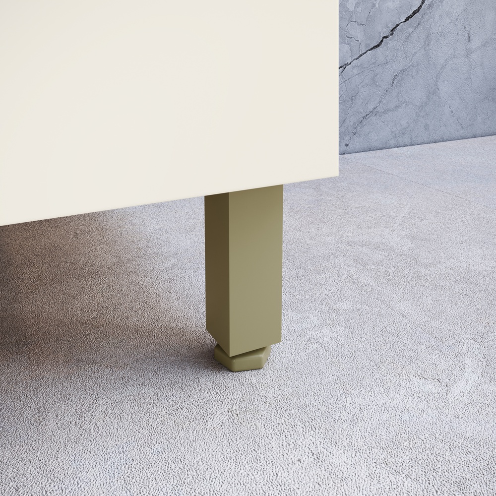 Balcão Canto Reto 1 Porta Mdf Cinza / Cinza S/ Tampo Linha Mira 4605