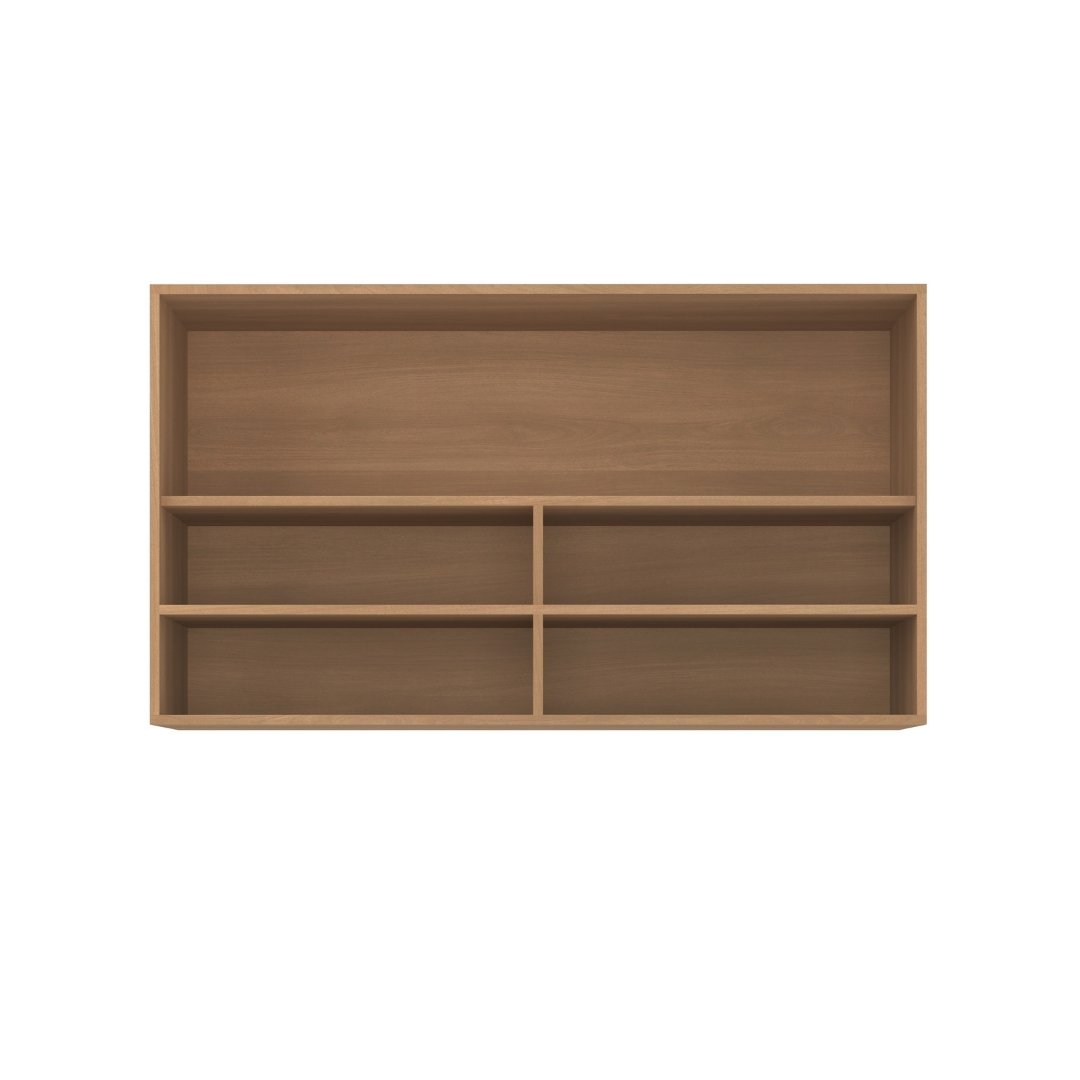 Armário Aéreo Alto 120cm 1 Porta Basculante  Mdp Rovere / Rovere C/ Nicho Externo Linha Havana 3611