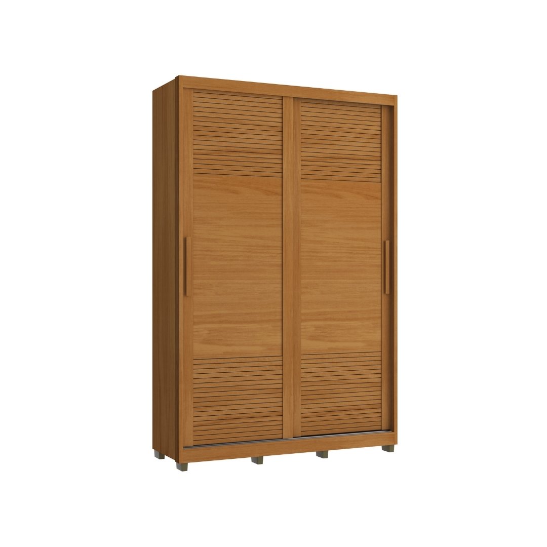 Roupeiro Thales 150cm 2 Portas 3 Gavetas Mdf Nature / Nature Grafiatto S/ Espelho 521