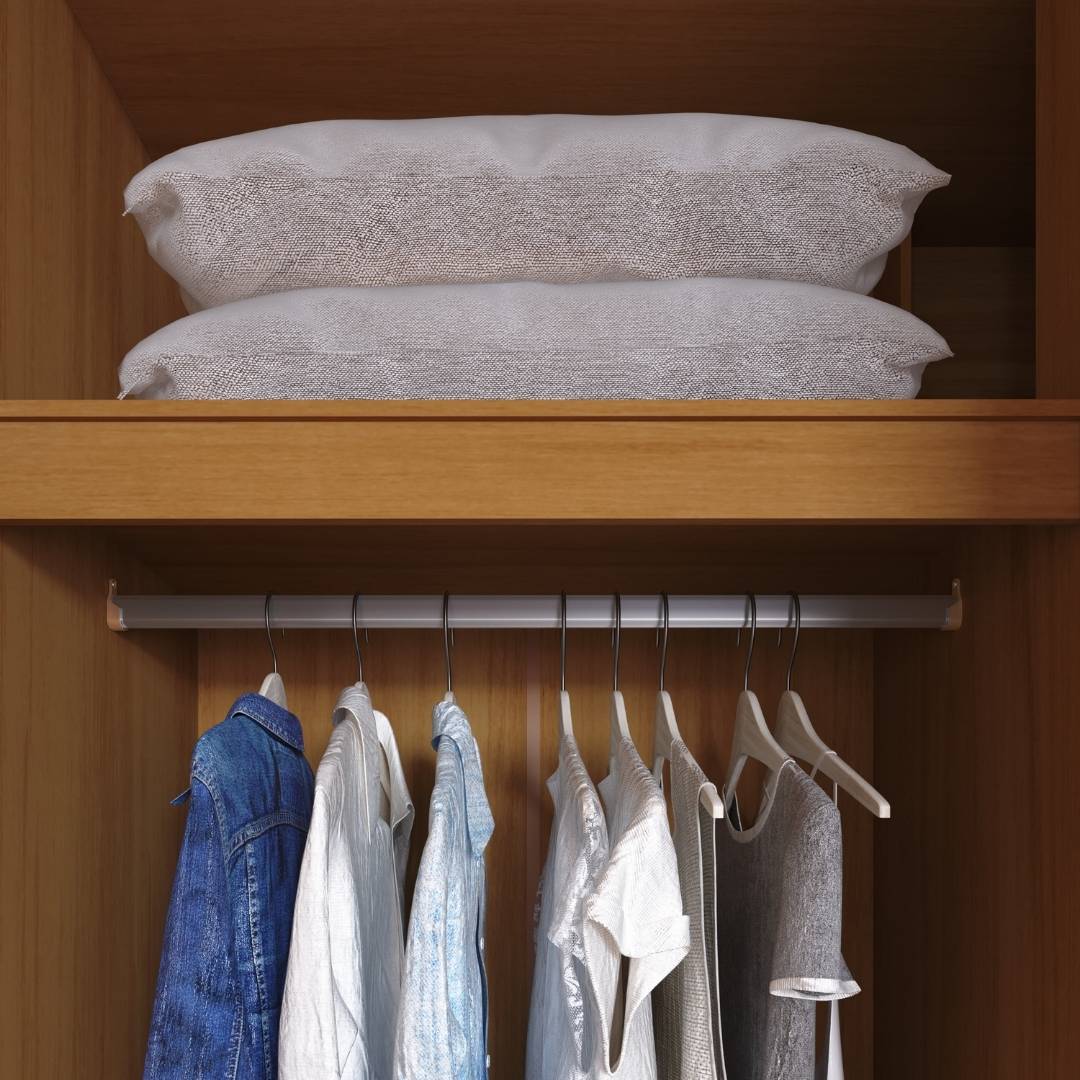 Roupeiro Órion 168cm 4 Portas 2 Gavetas Mdf Nature / Nature C/ Espelho 522