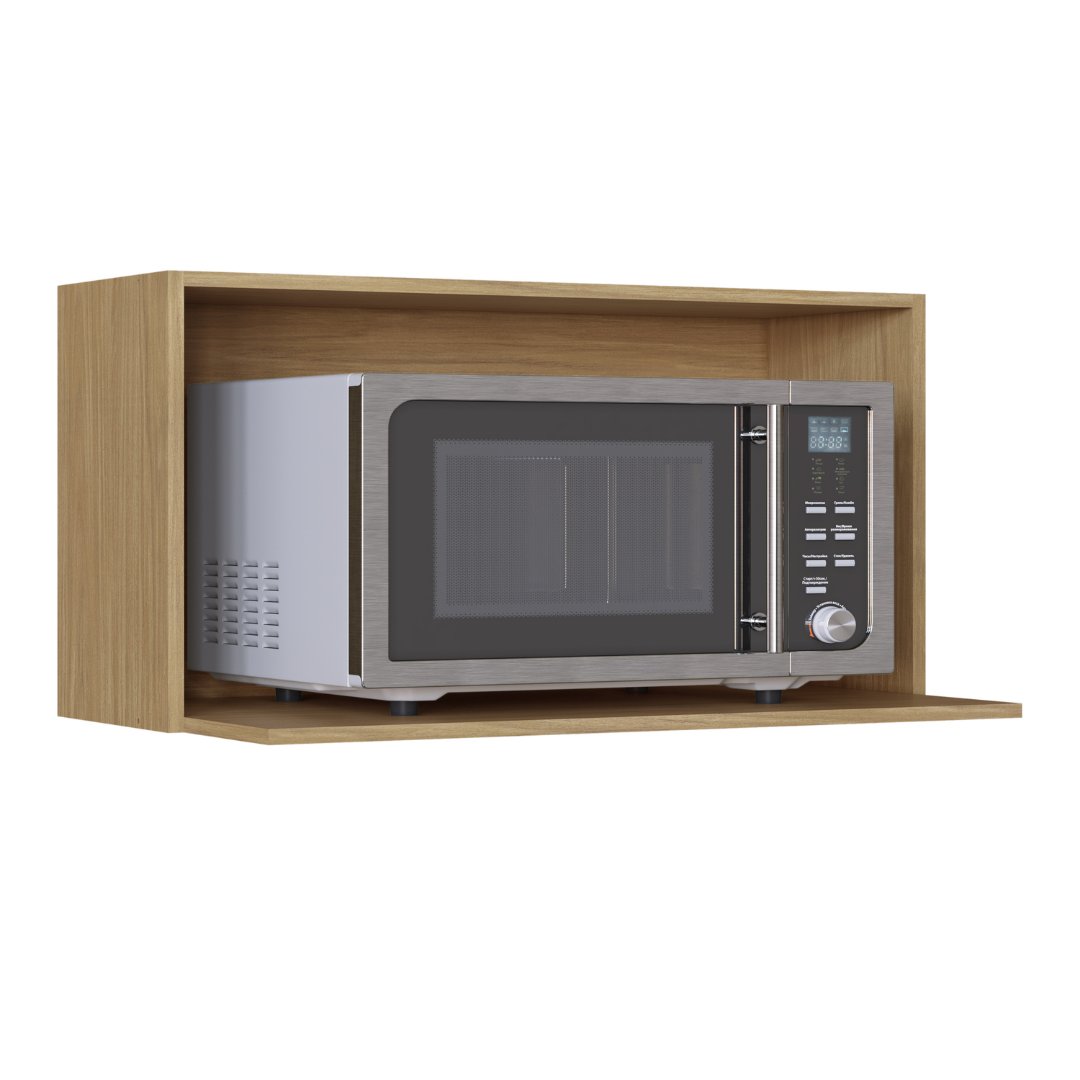 Suporte Para Micro-ondas 80cm Mdf Louro Freijó Linha Nova Dubai 2863