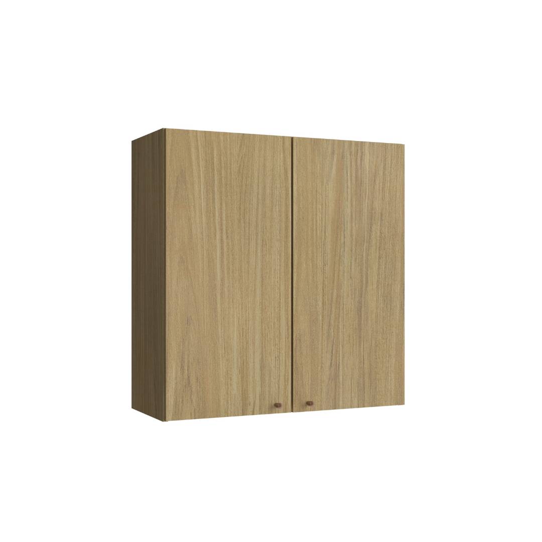 Armário Aéreo Alto 80cm 2 Portas Mdf Louro Freijó / Louro Freijó Linha Sardenha 4192