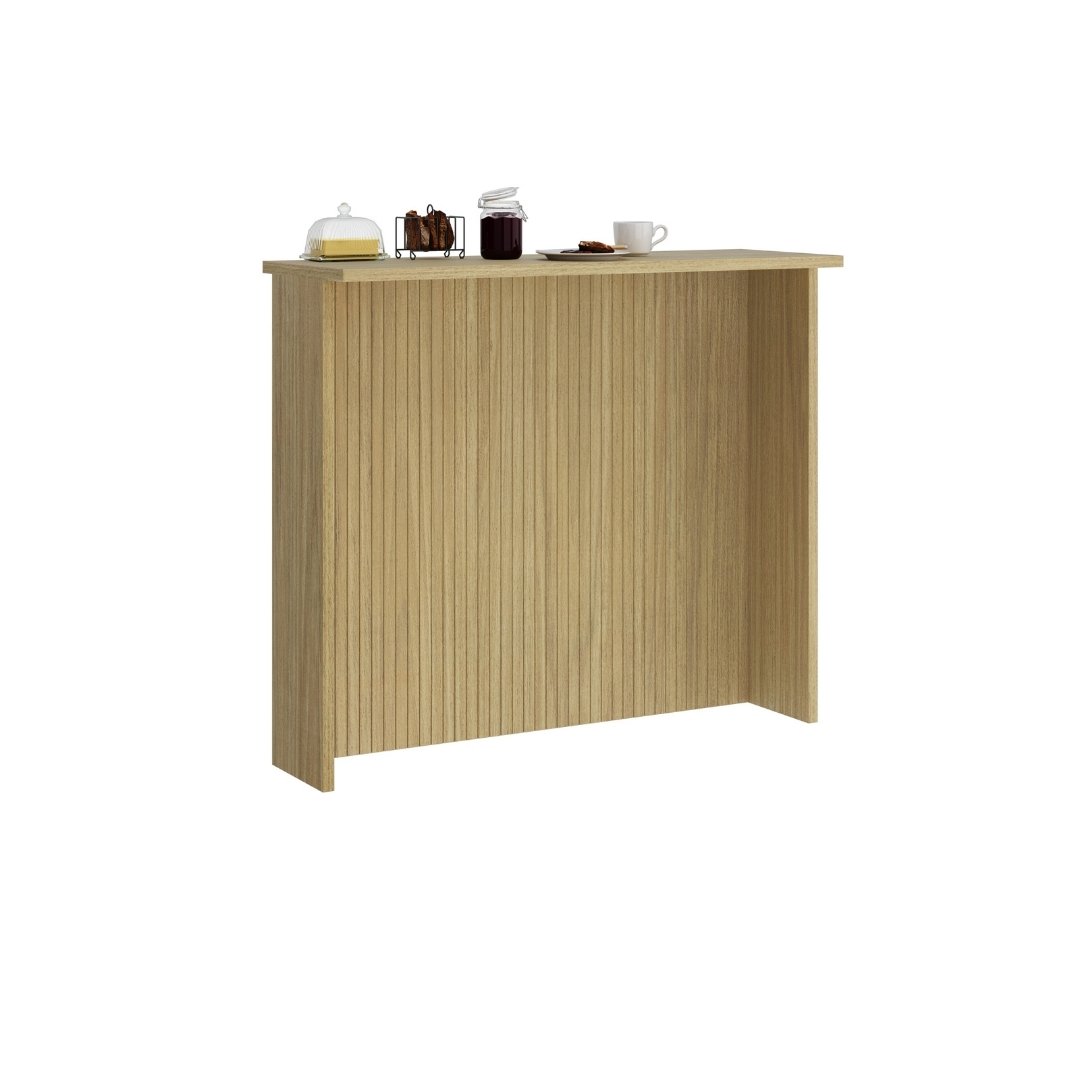 Bancada 120,5cm C/ Detalhes Grafiatto Mdf Louro Freijó C/ Tampo de 25mm Linha Nova Dubai 3931