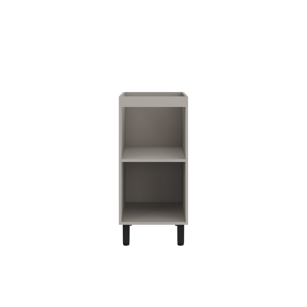 Balcão 40cm 1 Porta Mdf Cinza / Cinza  S/ Tampo Linha Alma 4434