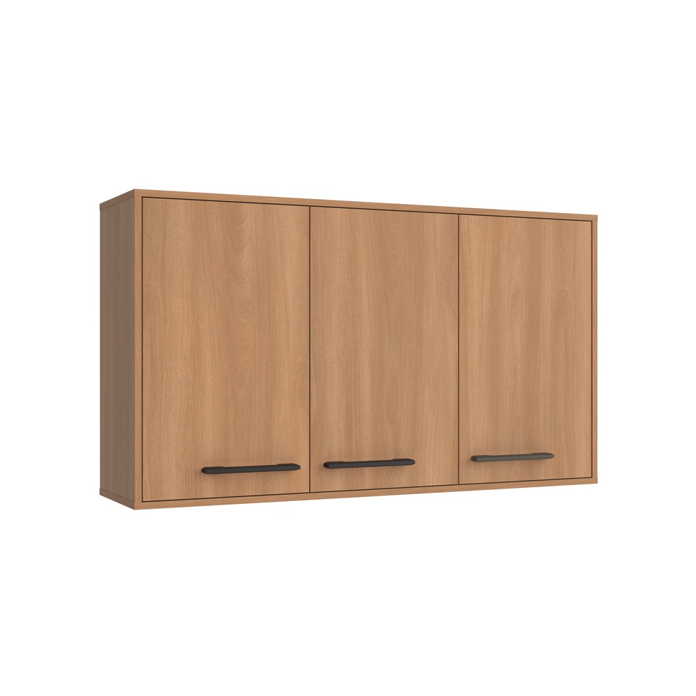 Armário Aéreo Alto 120cm 3 Portas Mdp Rovere / Rovere Linha Havana 3619