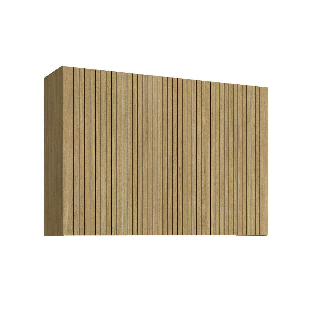 Armário Aéreo Alto 120cm 3 Portas Grafiatto Mdf Louro Freijó / Louro Freijó Linha Sardenha 4111