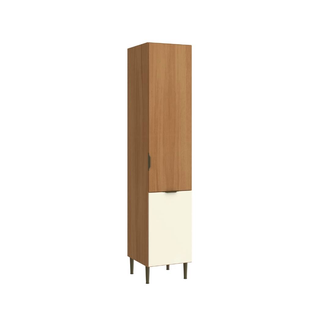 Paneleiro Simples 40cm 2 Portas Mdf Nature / Champanhe Linha Ibiza 4328