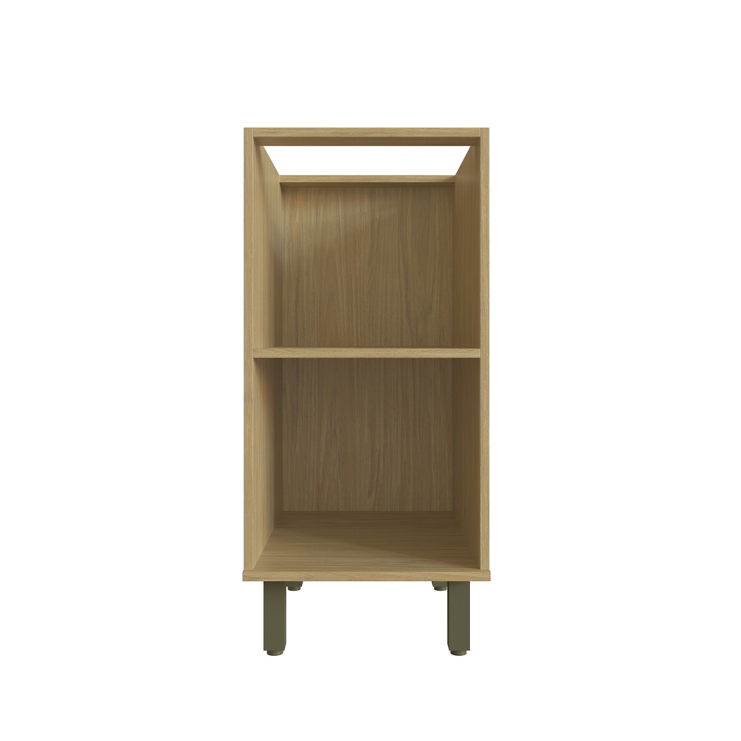 Balcão 40cm 1 Porta Mdf Louro Freijó / Champanhe S/ Tampo Linha Nova Dubai 3934