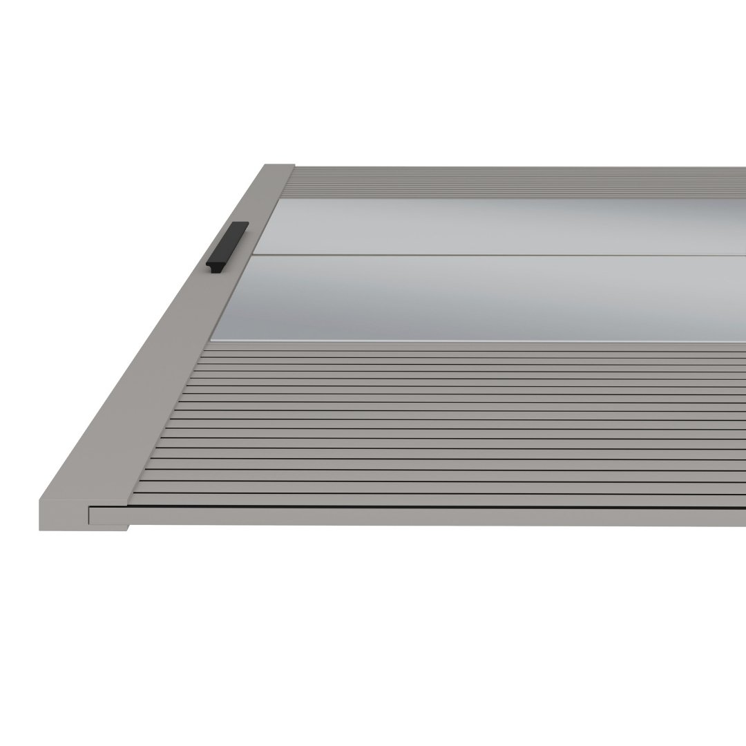 Roupeiro Malthus 237cm 2 Portas 3 Gavetas Mdf Cinza / Cinza Grafiatto C/ Espelho 520