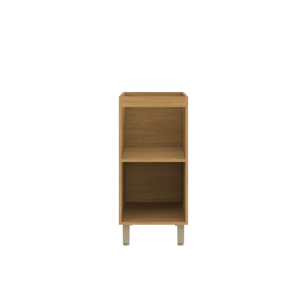 Balcão 40cm 1 Porta Mdf Mascavo / Champanhe S/ Tampo Linha Mira 4634