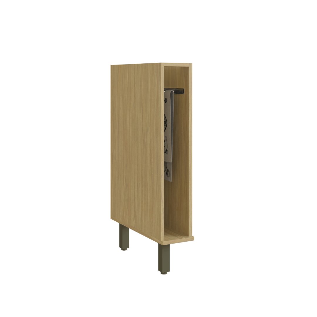 Balcão Toalheiro 15cm Mdf Louro Freijó / Louro Freijó S/ Tampo Linha Nova Dubai 3901