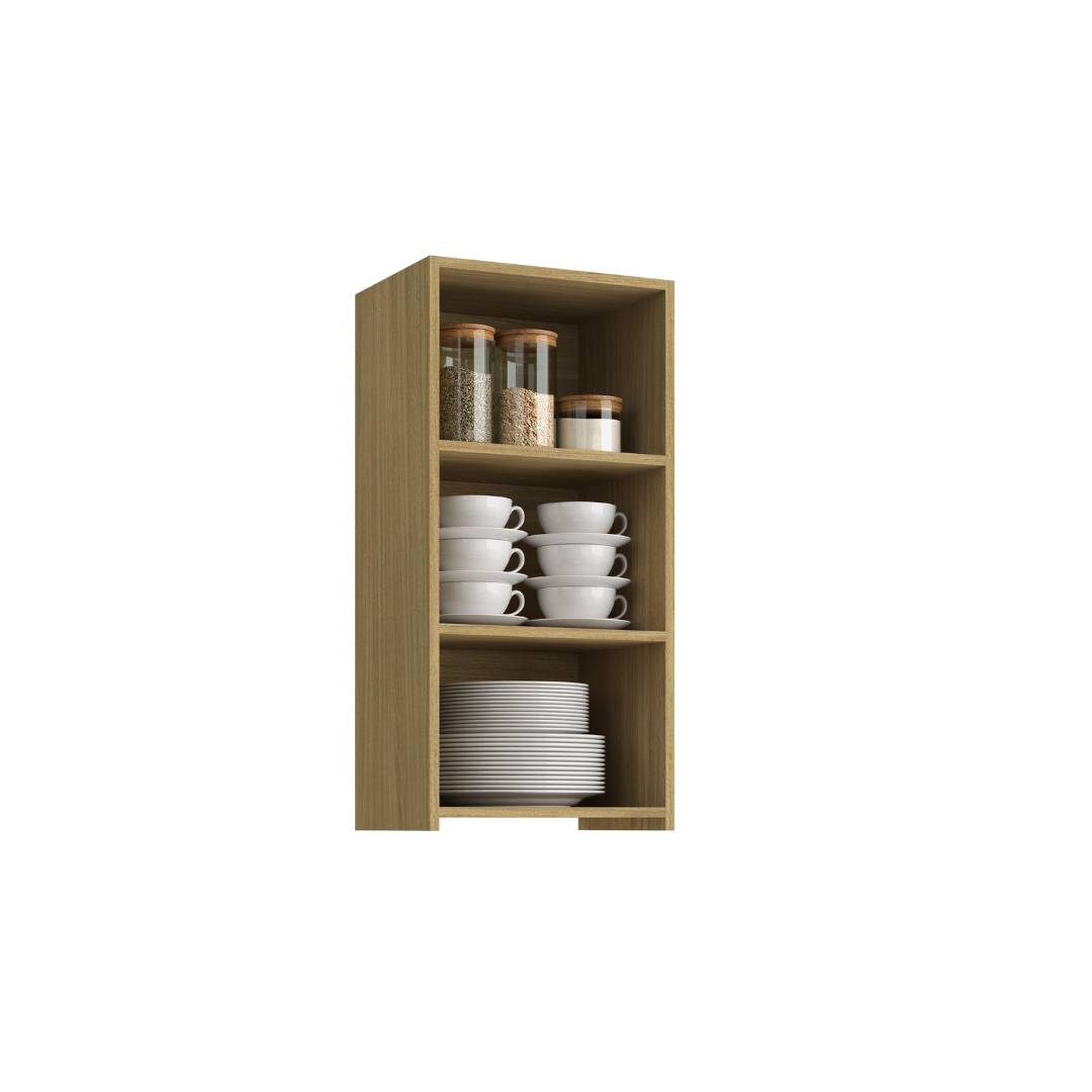 Armário Aéreo Alto 40cm 1 Porta Mdf Louro Freijó / Louro Freijó Linha Sardenha 4141