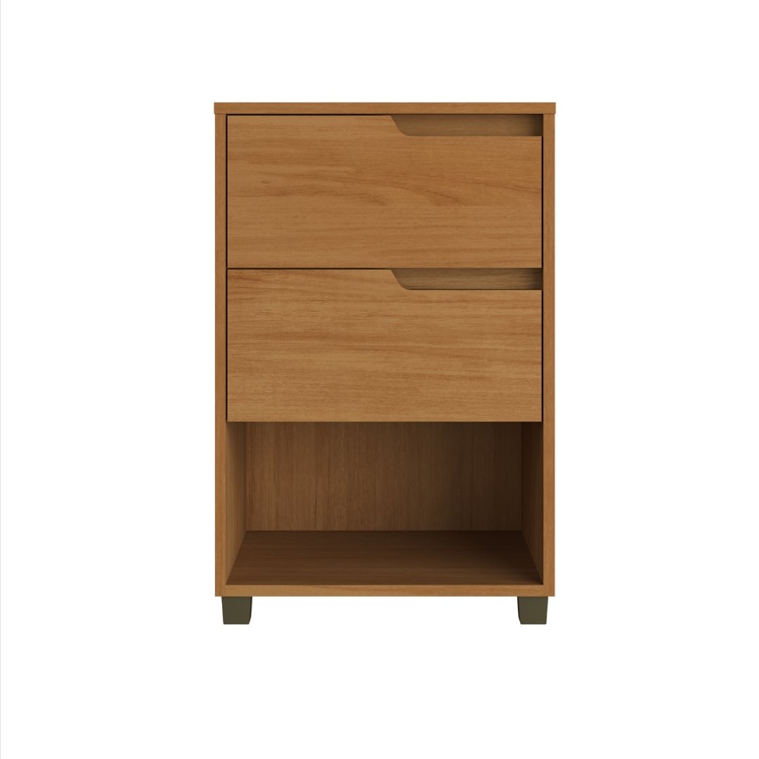 Mesa Auxiliar Da Vinci 45cm 2 Gavetas Mdf Nature / Nature 512